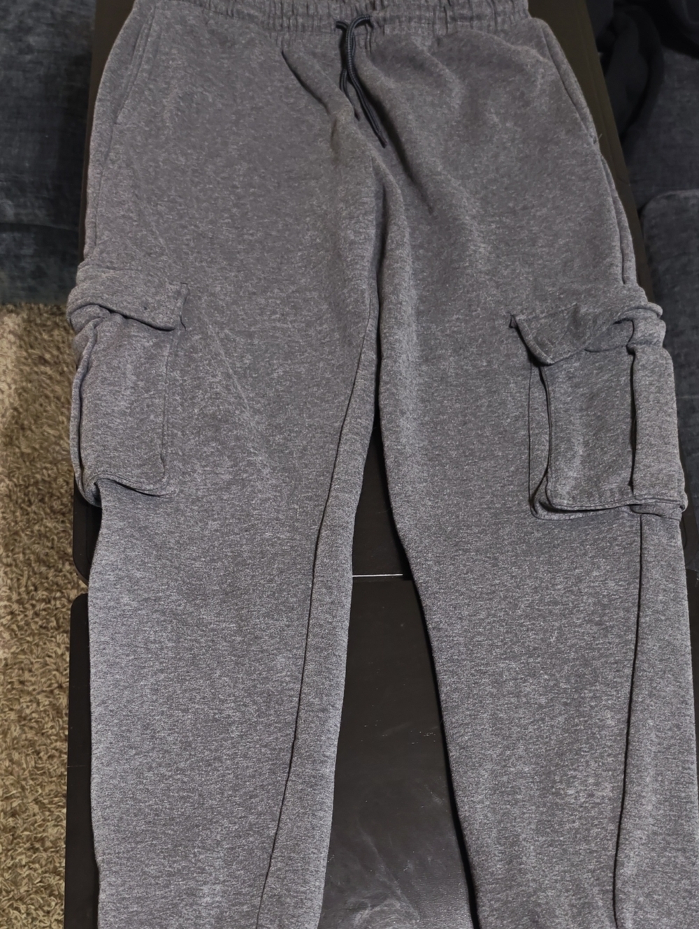 Men's Gray Cargo Jogger Sweatpants - Comfortable Everyday Wear